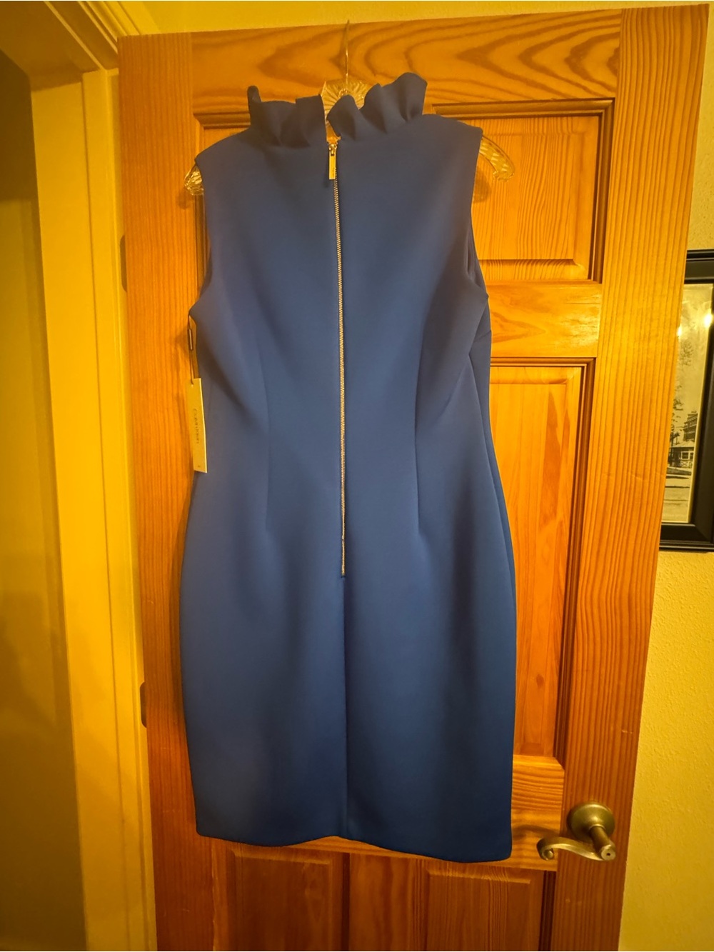 Calvin Klein Royal Blue Sleeveless Sheath Dress - Picture 2 of 4